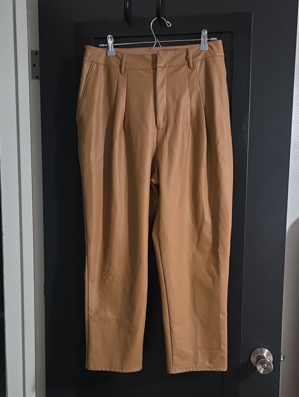 Express Tan Leather Pants